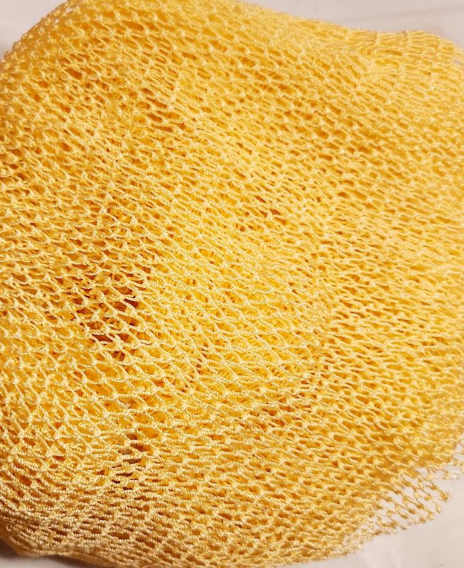 African Bath Net Sponge  SOFT YELLOW