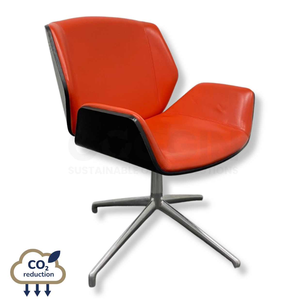 Boss Design - Kruze Chair - Orange/Walnut