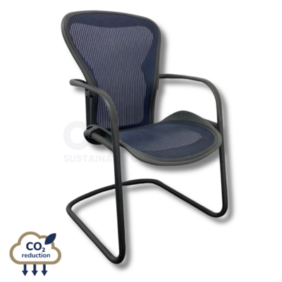 Herman Miller - Aeron - Cantilever Meeting Chair - Blue Mesh