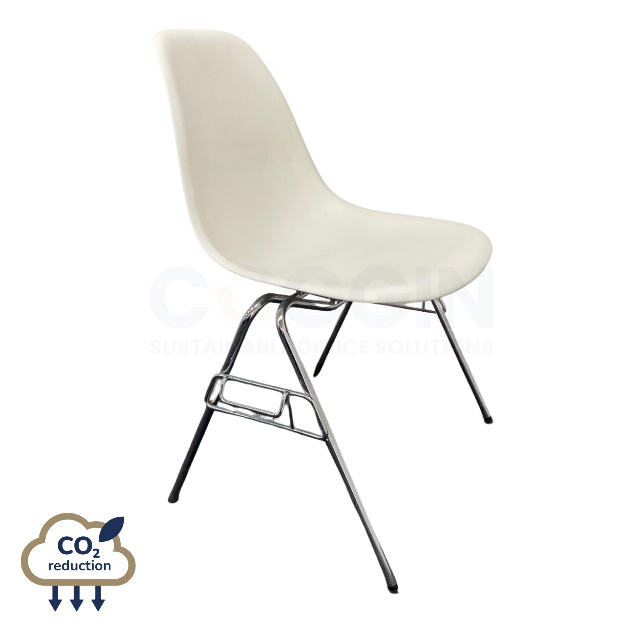 Vitra Eames - DSS N Stackable Chair - White