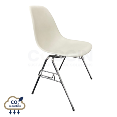 Vitra Eames - DSS N Stackable Chair - White Vitra Eames - DSS N Stackable Chair - White