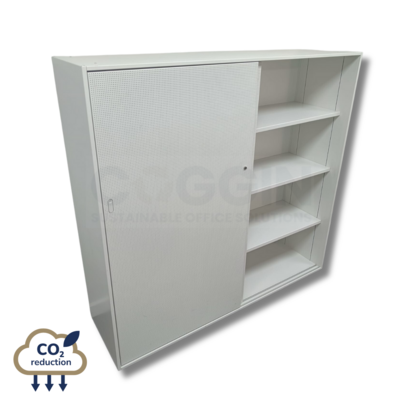 Sliding Door Cupboard - 1540mm - White