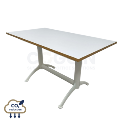 Rectangular Meeting Table - 1400mm - White/Oak Rectangular Meeting Table - 1400mm - White/Oak