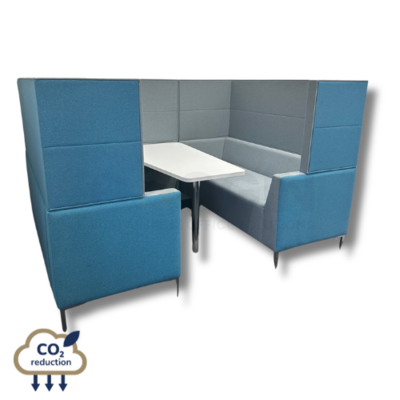 4 Seater Booth - Grey/Blue