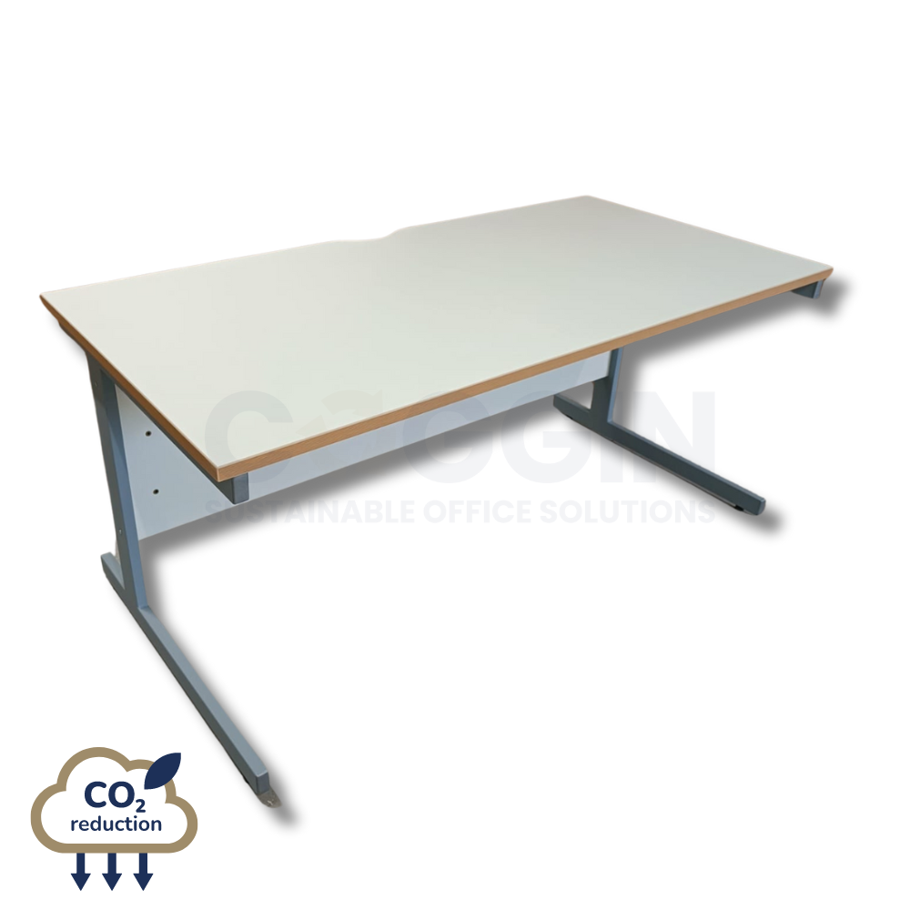 Rectangular Desk - 1600mm - White - Multiply Edge