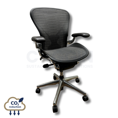 Herman Miller Aeron Chair - Size B - PostureFit - Chrome Herman Miller Aeron Chair - Size B - PostureFit - Chrome