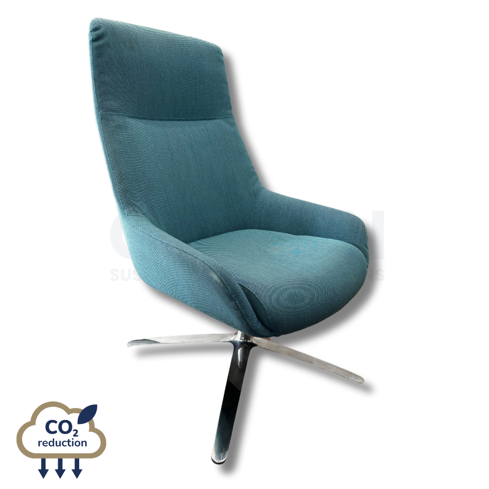 High Back Lounge Chair - Blue