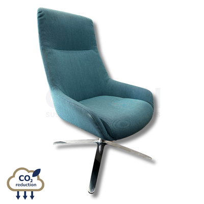High Back Lounge Chair - Blue