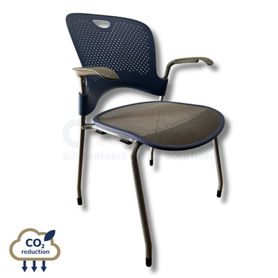 Herman Miller - Caper - Meeting Chair - Blue/Grey Mesh