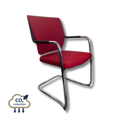 Sedus - Crossline - Cantilever Meeting Chair - Red