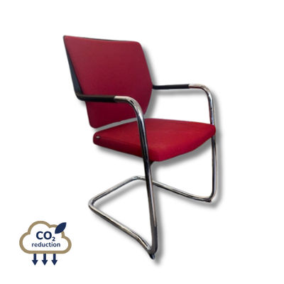 Sedus - Crossline - Cantilever Meeting Chair - Red Sedus - Crossline - Cantilever Meeting Chair - Red