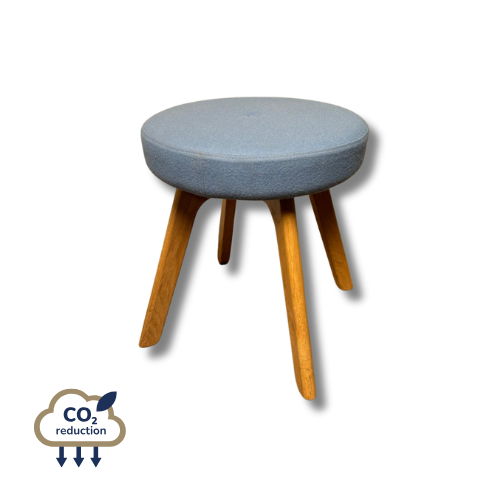 Low Stool - Blue/Oak