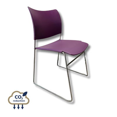 Plastic - Canteen Chair - Purple Plastic - Canteen Chair - Purple
