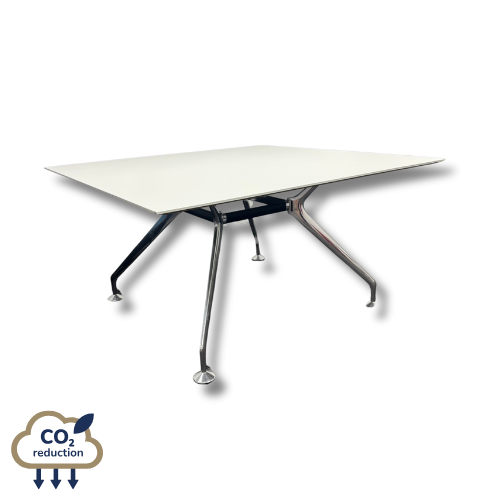 SquareMeeting Table - 1400mm - White/Chrome SquareMeeting Table - 1400mm - White/Chrome