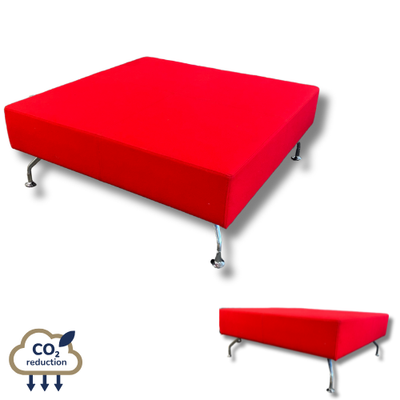 Refurbished Orangebox Away From The Desk Ottoman - Red Refurbished Orangebox Away From The Desk Ottoman - Red