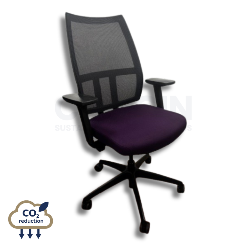 Mesh Back - Operator Chair - Black/Purple Mesh Back - Operator Chair - Black/Purple