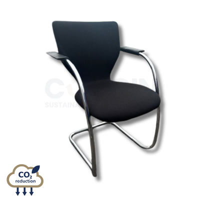Orangebox - Meeting Chairs - Black Fabric - Chrome Frame