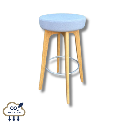 Connection - High Stool - Light Blue/Oak Connection - High Stool - Light Blue/Oak