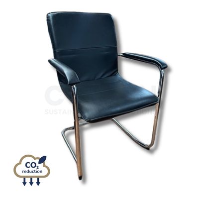 Faux Leather - Meeting chair - Black