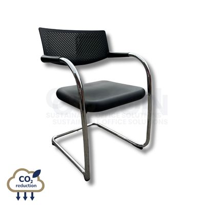 Vitra VisaVis 2 - Meeting Chair -Black/Chrome