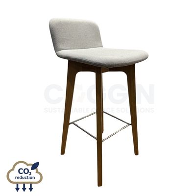 Lyndon Design - Agent Bar Stool - Grey/Oak
