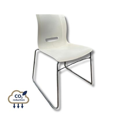 Plastic - Canteen Chair - White
