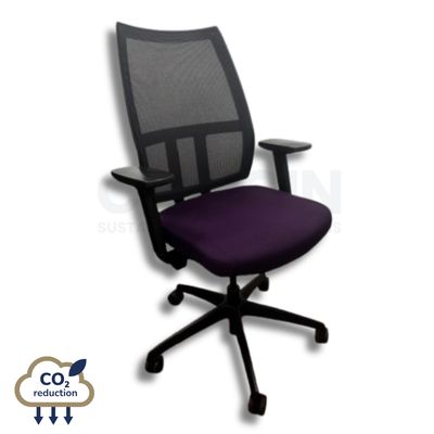 Mesh Back - Operator Chair - Black/Purple