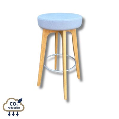 Connection - High Stool - Light Blue/Oak