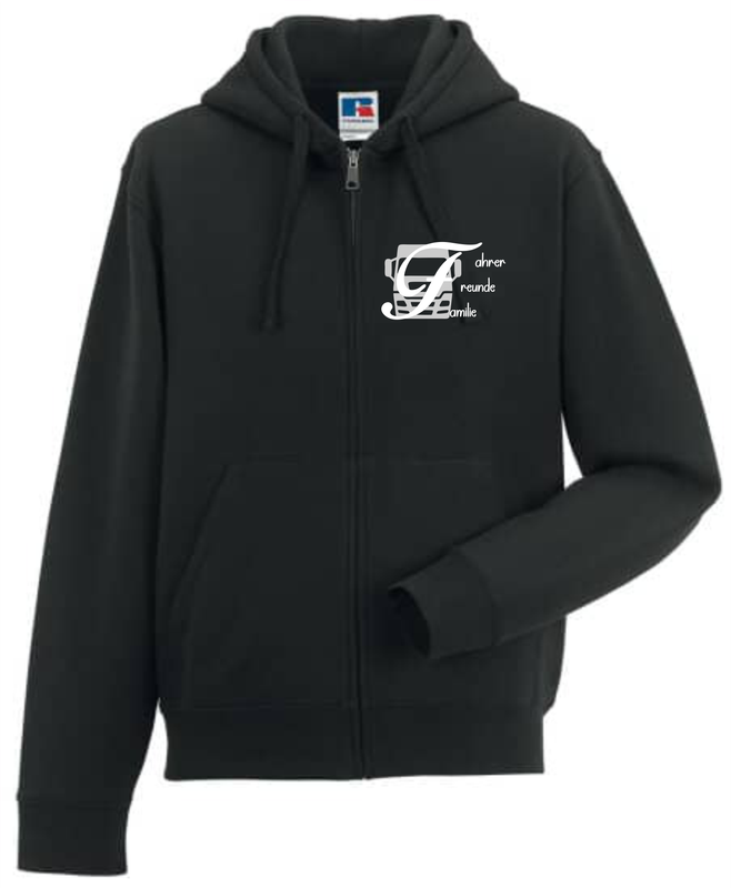 Zip - Hoodie mit Gruppenlogo vorne &amp; hinten