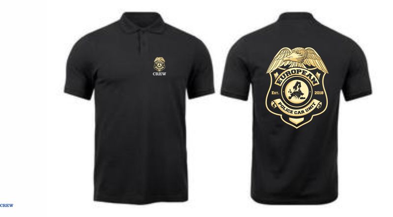 Poloshirt bedruckt mit Logo auf Brust und Rücken