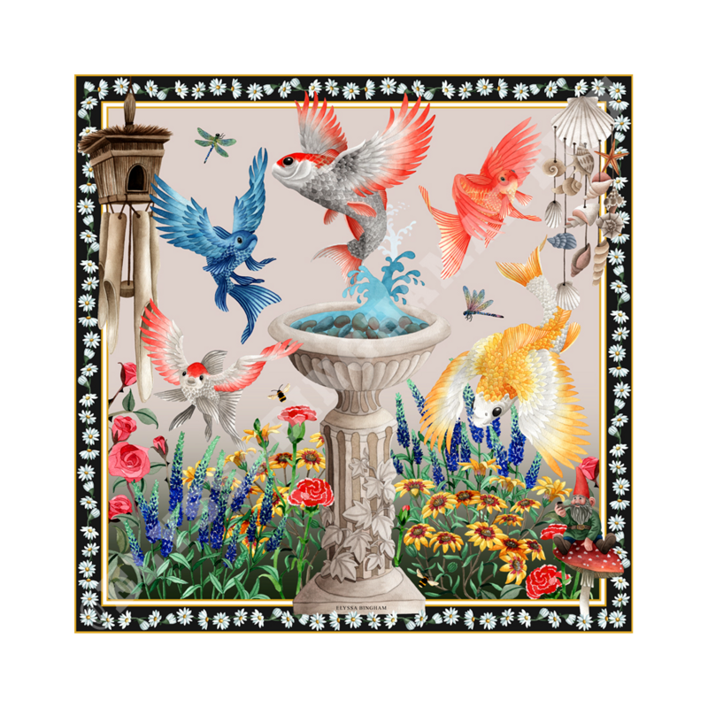 Pisces Volantes Silk Scarf