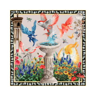 Pisces Volantes Silk Scarf