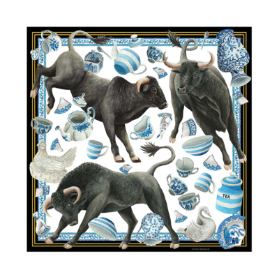 Like a Bull in a China Shop Georgette Scarf