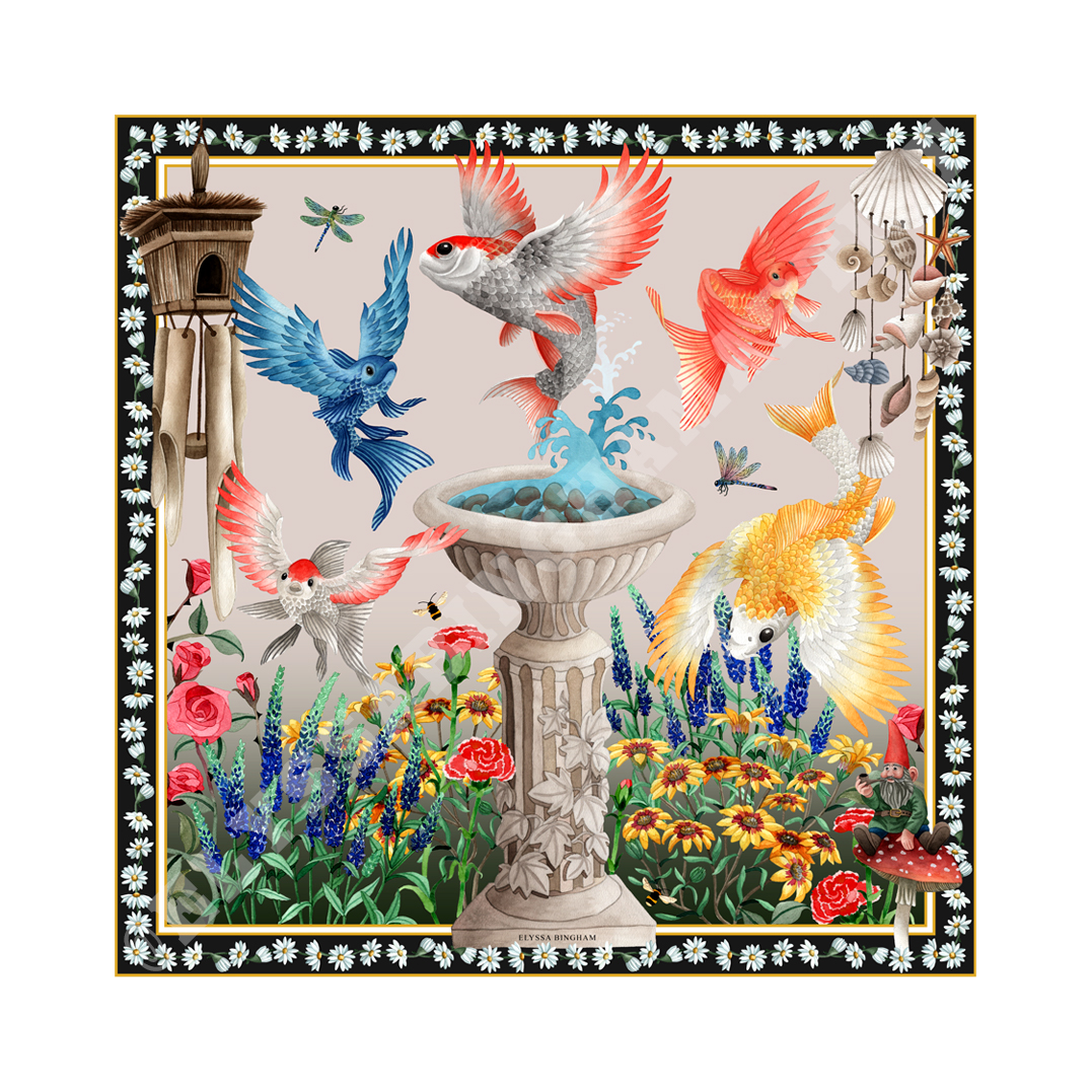 Pisces Volantes Georgette Scarf