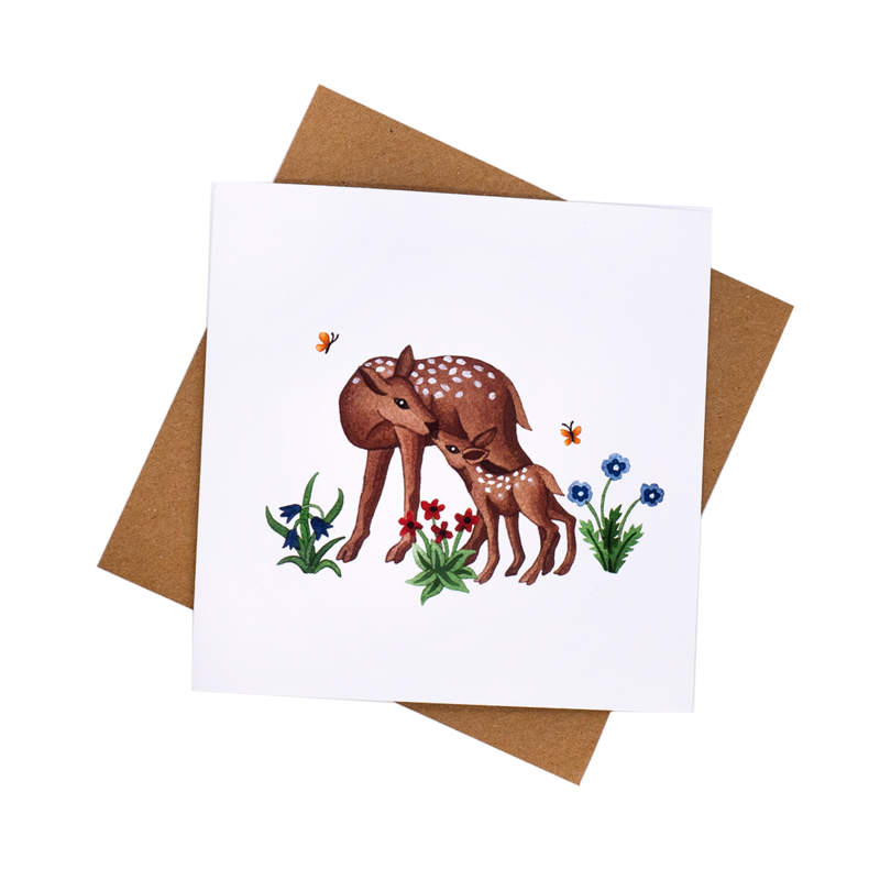 A Mother & Her Fawn