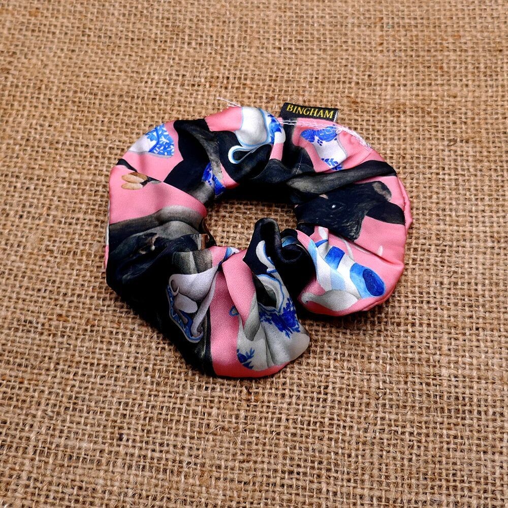 Like a Bull in a China Shop Scrunchie ...pink