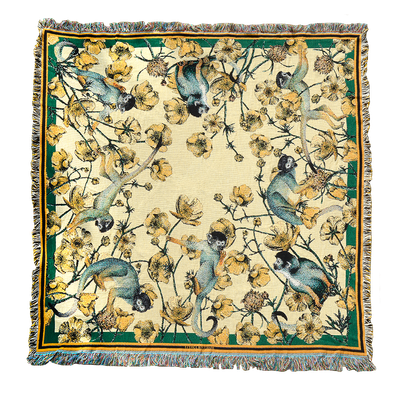 Monkeys & Buttercups Tapestry Blanket