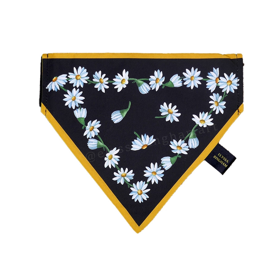 Daisy Chains Pet Bandana ...black
