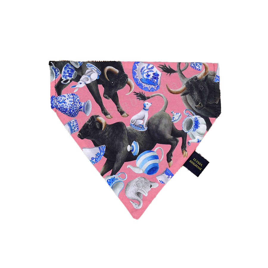 Like a Bull in a China Shop Pet Bandana ...pink