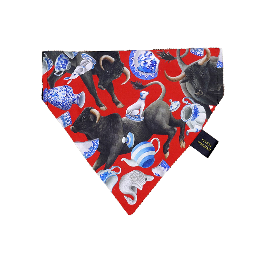 Like a Bull in a China Shop Pet Bandana ...red