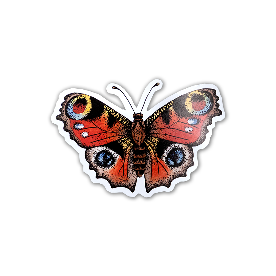 Peacock Butterfly Sticker