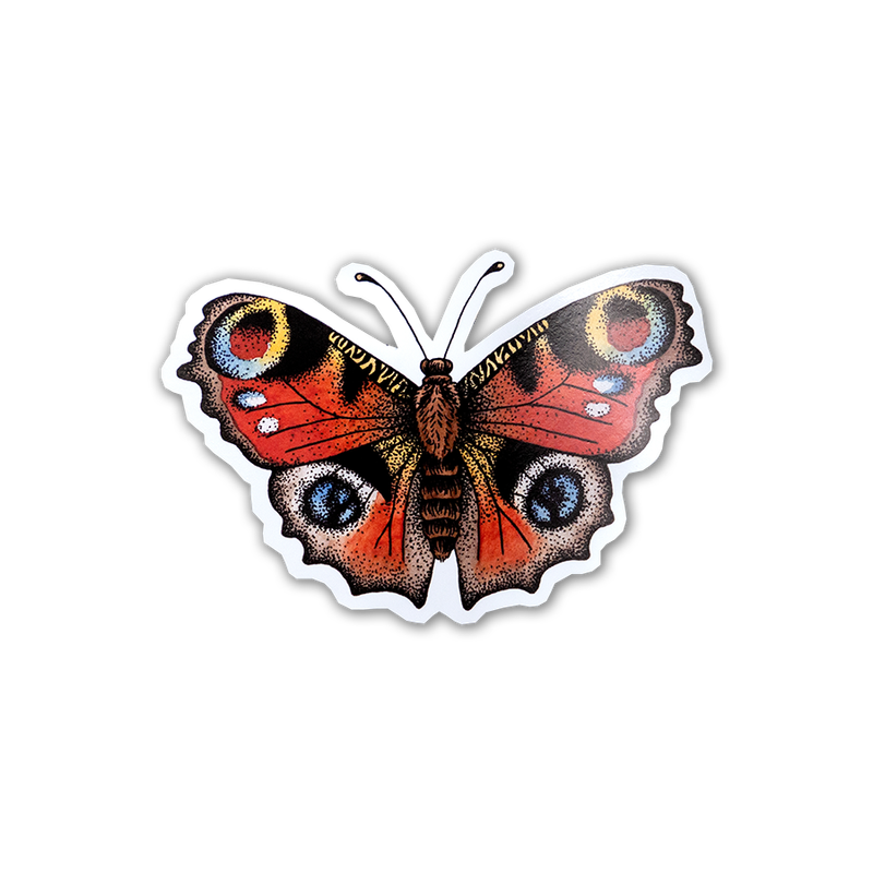 Peacock Butterfly Sticker