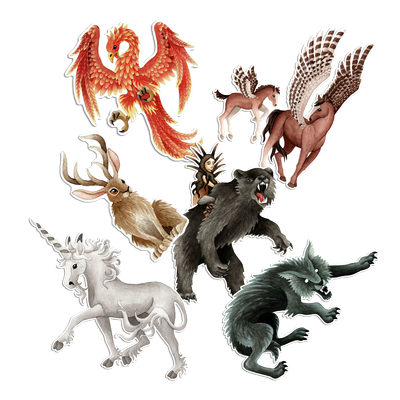 Enchanted Creatures ...sticker pack