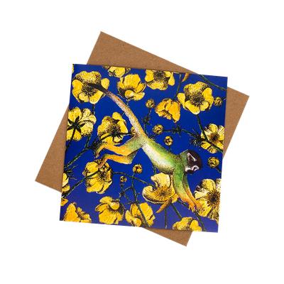 Monkey & Buttercups ...blue