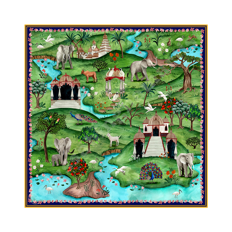 Royal Retreat Silk Scarf ...version 1