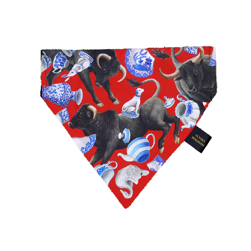 Like a Bull in a China Shop Pet Bandana ...red