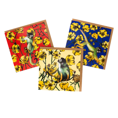 Monkeys & Buttercups ...pack of three Monkeys & Buttercups ...pack of three