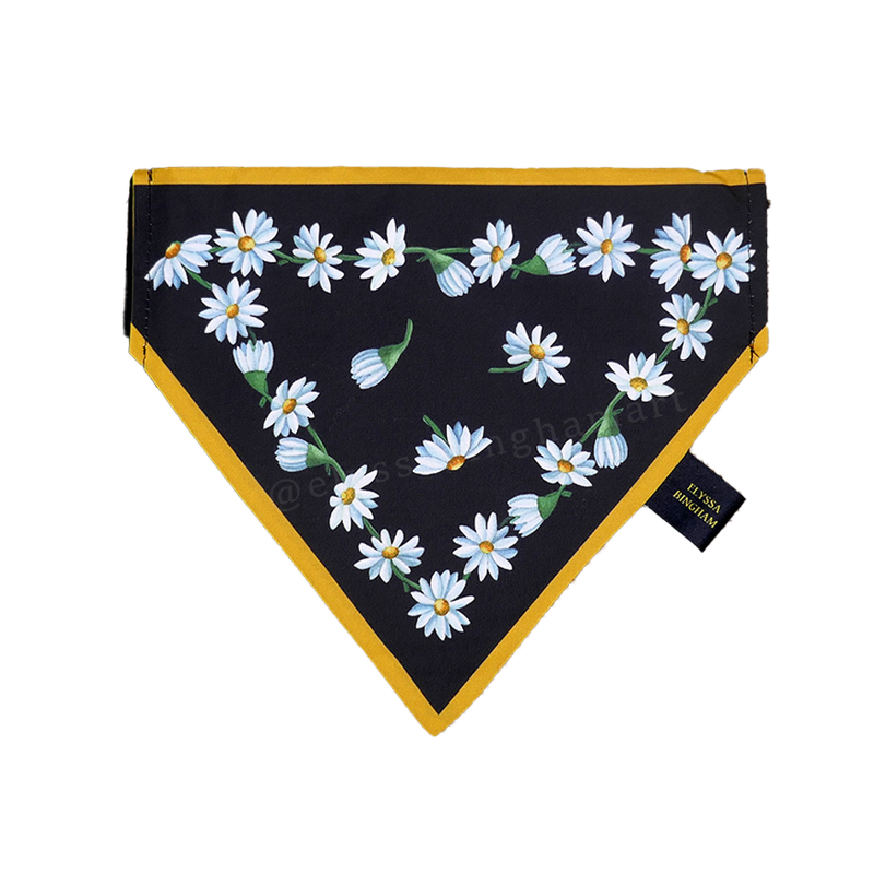 Daisy Chains Pet Bandana ...black
