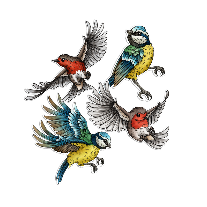 Feathered Friends ...sticker pack