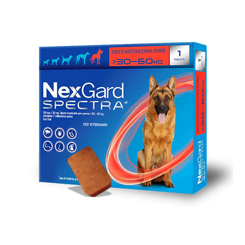 NEXGARD SPECTRA 1 TABLETA 30.1 - 60KG XL (ROJO)